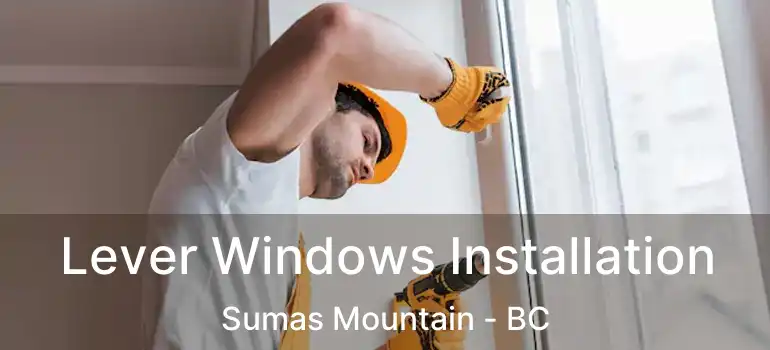 Lever Windows Installation Sumas Mountain - BC