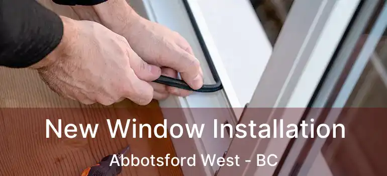 New Window Installation Abbotsford West - BC