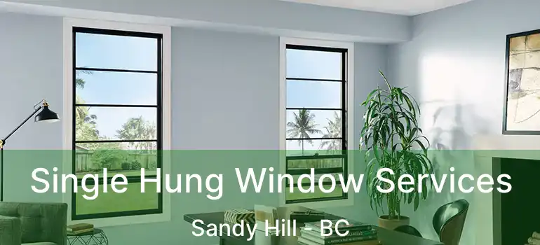 Single Hung Window Services Sandy Hill - BC
