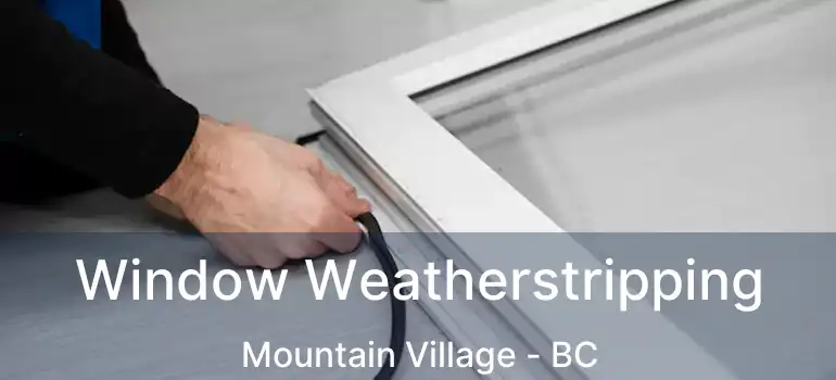 Window Weatherstripping Mountain Village - BC